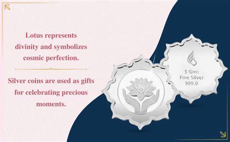 CHOTTEY LAL AND SONS Lotus Kamal Design 999 Purity Fine Silver Coin ...