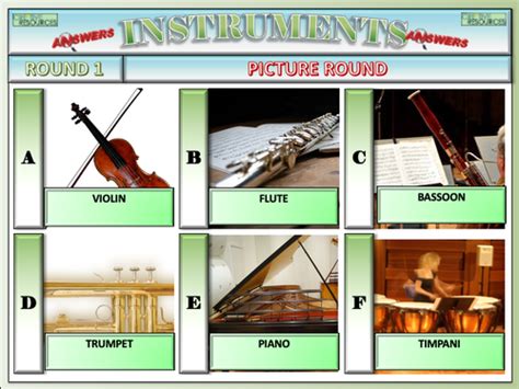 Image result for Musical Instruments Quiz