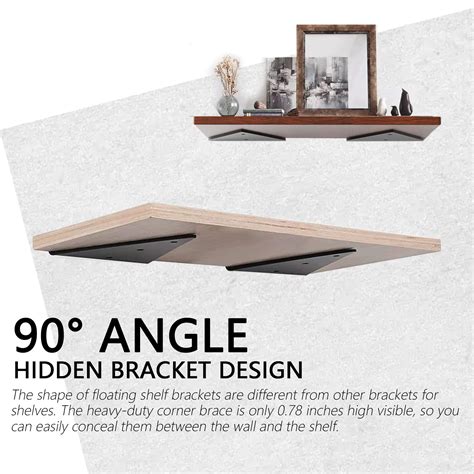 Snapklik.com : 4 Pack Floating Shelf Bracket 6 Inch Brackets For Shelves
