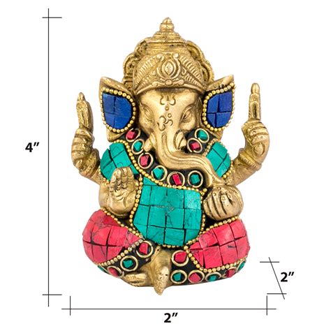 Sitting Ganesha With Stone Finish – Ragaarts