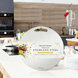 Herrlich Homes Premium Round Chopping Board for Kitchen | 30.5 cm ...