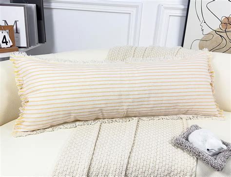 Amazon.com: PANOD Boho Extra Long Lumbar Pillow Cover 14x36,Cotton ...