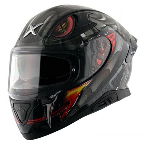 Axor APEX VENOMOUS D/V BLACK GREY Helmet – BikerStore.in