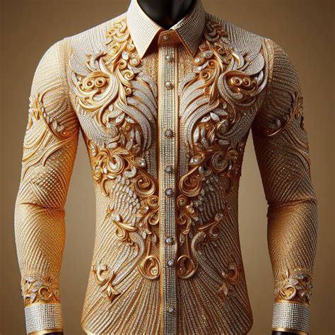 Diamond shirt | Gold shirt mens