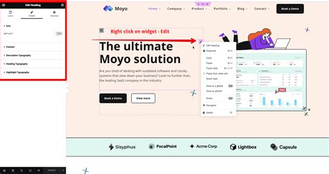 Editing Web Page Using Elementor 的图像结果