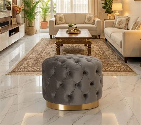 Buy Chesterfield Ottoman Stool Online - Flat 30% OFF | Golden Paradise
