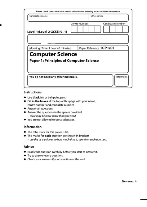 Image result for Computer Science Exam Paper Work Through