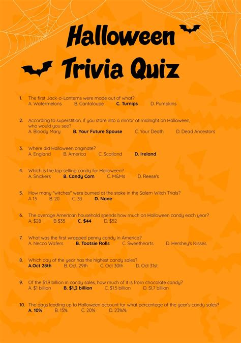 Halloween Trivia And Answers - 15 Free PDF Printables | Printablee ...