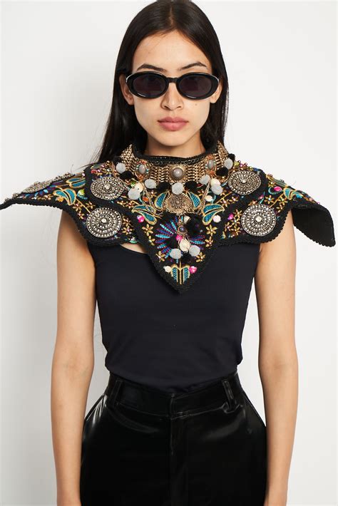 Embroidered Beaded Regal Shoulder Bolero – thesource