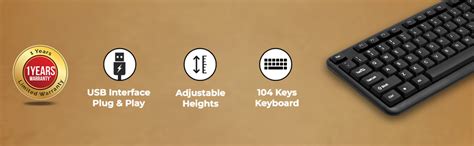 Amazon.in: Buy FRONTECH Wired Keyboard | Membrane Keys with Retractable ...