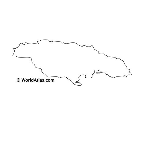 Jamaican Map Outline
