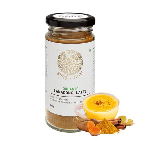 IKAI Organic Lakadong Latte | Haldi Doodh Mix | Golden Latte | High ...
