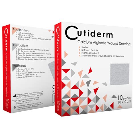 Cutiderm Pack Of 10 Calcium Alginate Low Adherent Wound Dressing ...