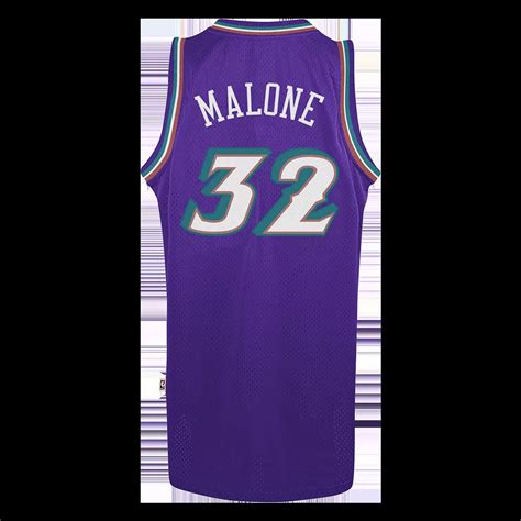 Men's Utah Jazz Karl Malone #32 Purple Hardwood Classics Swingman ...