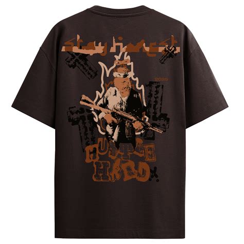 Hustle Hard Brown T-Shirt – Passift