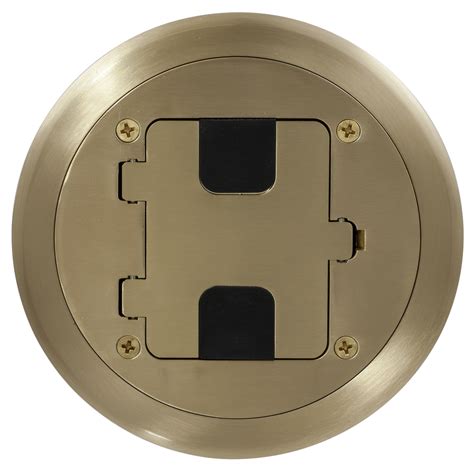 HUBBELL RF406BP BRASS PLATED FLOOR BOX COVER FOR RF400 | Gordon ...