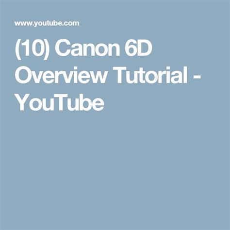 Image result for Canon EOS 6D Tutorial