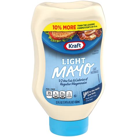 Kraft Light Mayo with 1/2 the Fat & Calories of Regular Mayonnaise 22 ...