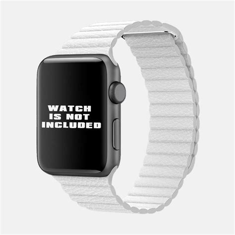 Buy White Magnetic Leather iWatch Strap 42mm & 44mm Online India | Fitoorz