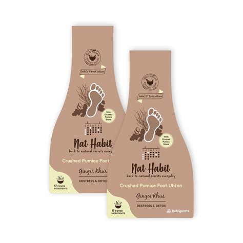 Nat Habit Fresh Ginger Khus Foot Ubtan, Foot Scrub with Crushed Pumice ...