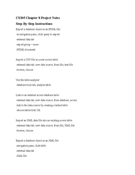 UA CS302 Assignment 8 Project Notes - CS305 Chapter 8 Project Notes ...
