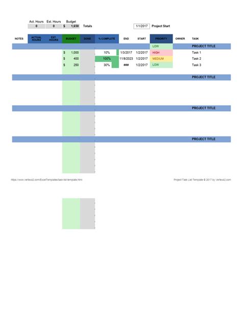 Image result for Project Plan Task List