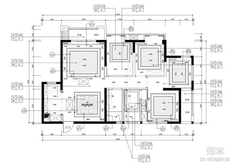 [福州]120㎡三居室现代样板房施工图+实景图施工图下载【ID:161683159】_知末案例馆