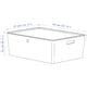 KUGGIS box with lid, white, 37x54x21 cm (14 ½x21 ¼x8 ¼") - IKEA