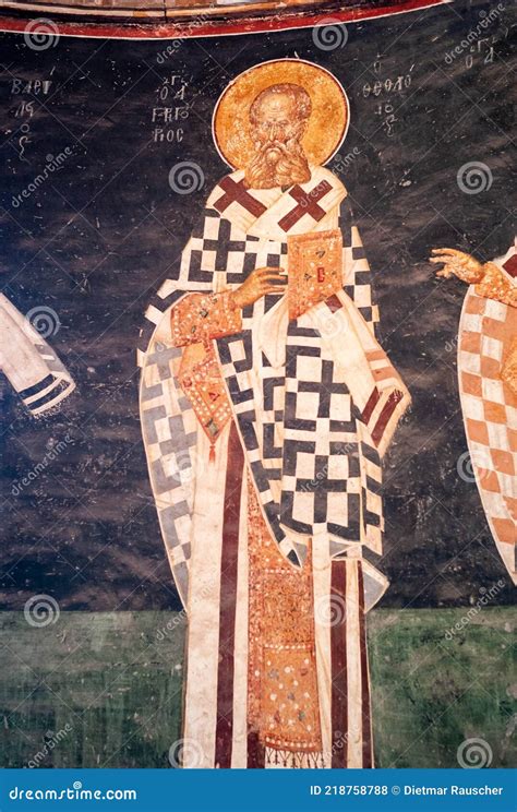 Saint Gregory the Theologian Fresco in Chora Church, Istanbul Editorial ...