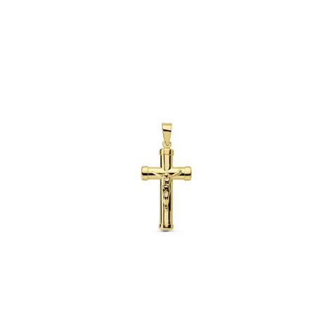 CRUZ ORO AMARILLO 18 KTES NIÑO COMUNIÓN CRISTO TAMAÑO 15 X 25 MM ...