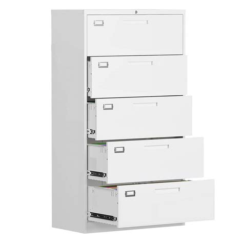 STANI 5-Drawer Steel Key Lock Lateral File Cabinet for Home Office ...