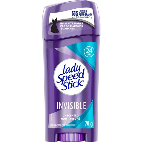 Lady Speed Stick Invisible Antiperspirant Deodorant, Unscented, 24-Hour ...
