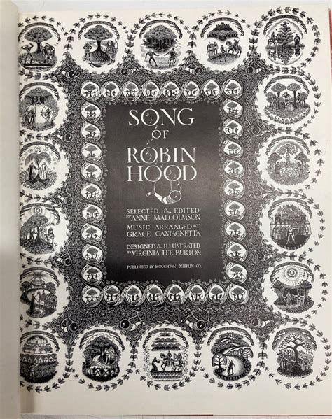 VIRGINIA LEE BURTON（バージニア・リー・バートン） SONG OF ROBIN HOOD 1947年 6刷 HOUGHTON ...