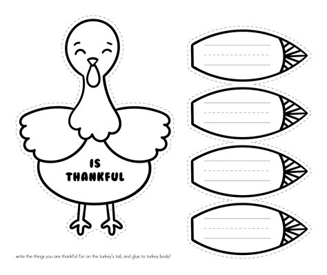 Thankful Turkey Printable Pdf