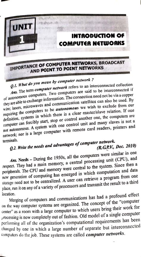 CN 101: Introduction to Computer Networks - Lecture Notes on Key ...