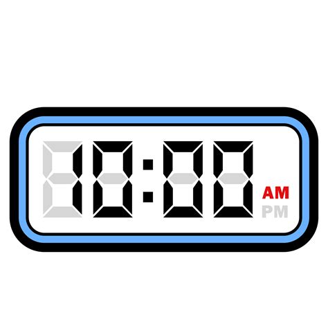 Digital Clock Time at 10.00 AM, Digital Clock 12 Hour Format 32048641 PNG