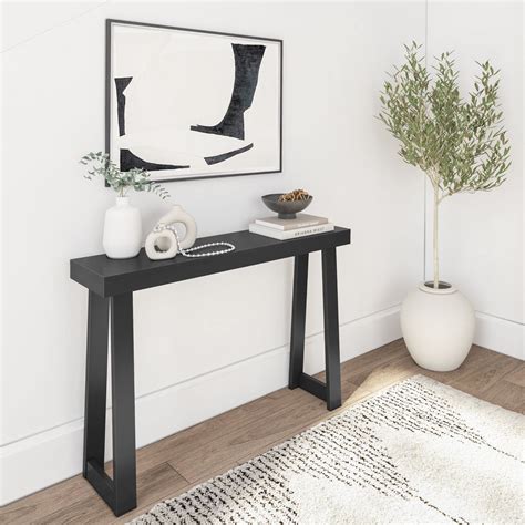 Plank+Beam Solid Wood Console Table, 46.25”, Sofa Table, Narrow ...