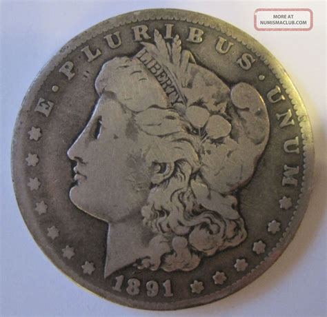 1891 - Cc $1 Morgan Silver Dollar