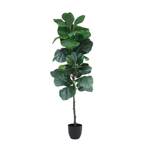 The Mod Greenhouse 49-in Green Indoor Fiddle Leaf Artificial Tree ...