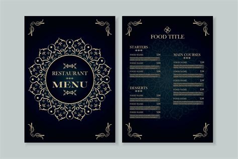 Luxury restaurant menu design cover brochure template. 35093188 Vector ...