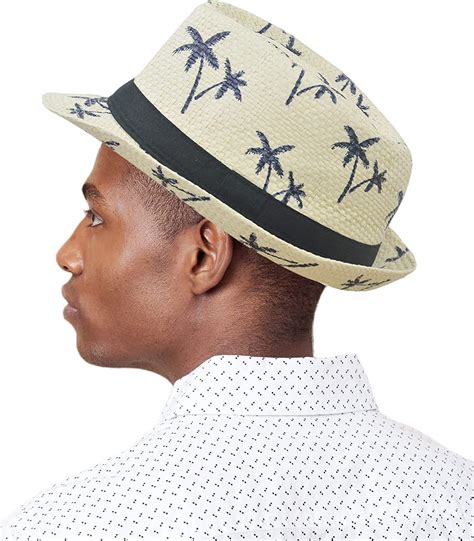 Amazon.com: Beach Straw Fedora Hat for Men, Summer Cuban Hats for Men ...