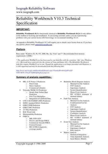 Reliability Workbench 的图像结果