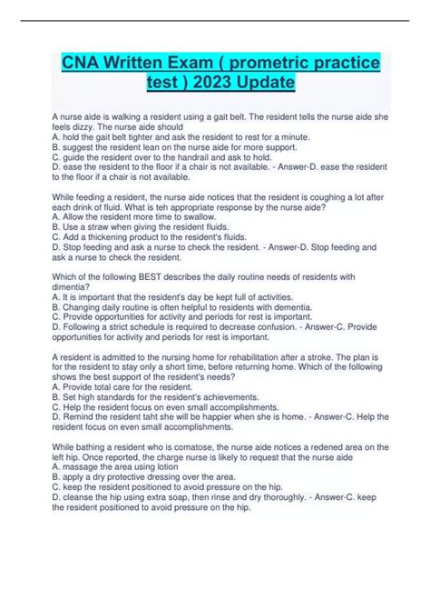 Prometric CNA Written Test 的图像结果