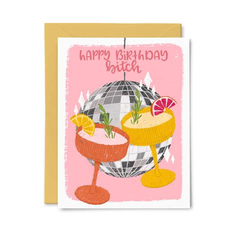 Happy Birthday Bitch Disco Ball Birthday Card – InBooze