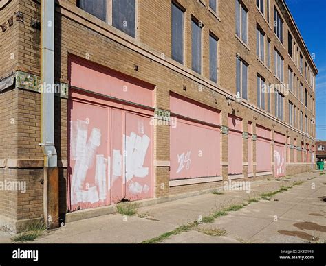 Taylor, Texas USA - Abandoned 4 story hotel building with doors and ...