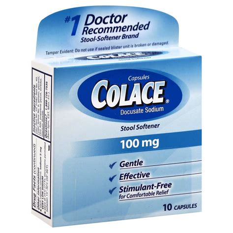 Colace Stool Softener 100 mg Capsules - Shop Digestion & Nausea at H-E-B