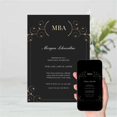 MBA Graduation Invitations 的图像结果