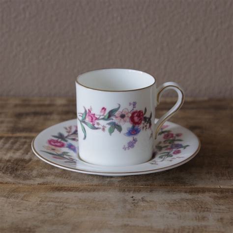 ヴィンテージ 食器 ウェッジウッド デヴォンスプレー 花柄 デミタスカップ ソーサー #200703-1~5 Wedgwood Devon ...