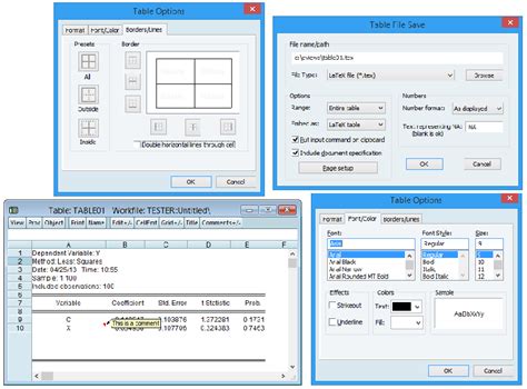 Image result for EViews Table