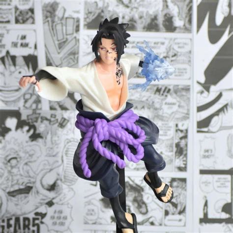 Na-ruto Sasuke Uchiha Shuriken Chidori Attacking Stance Action Figure